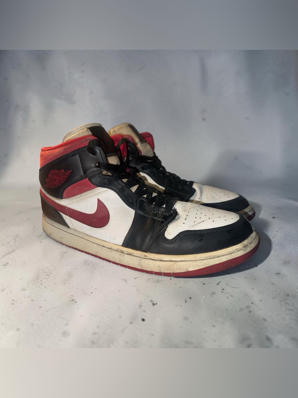 Jordan Men's High-Top Sneakers - White Black Red